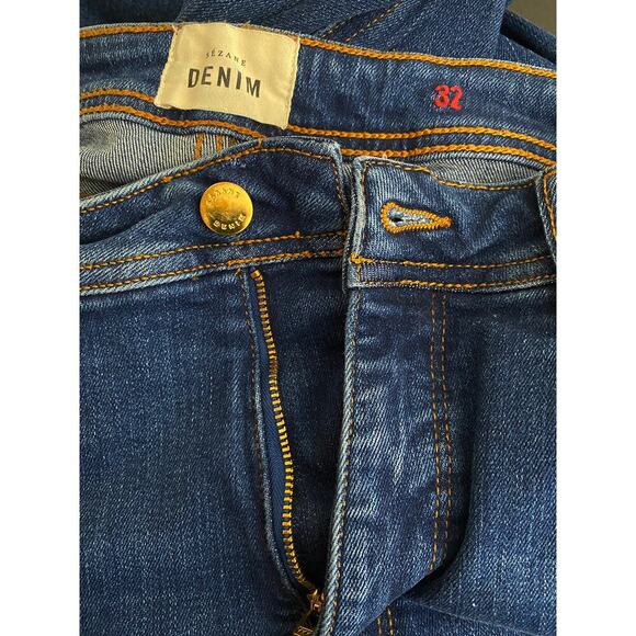 Women's Sezane Denim High Rise Mom Jeans Cotton Stretch Medium Wash French 32 - Picture 3 of 10